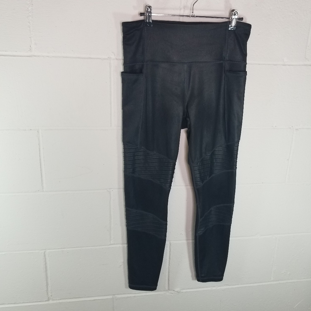 Athleta Inclination Moto tight black shimmer - Picture 11 of 11